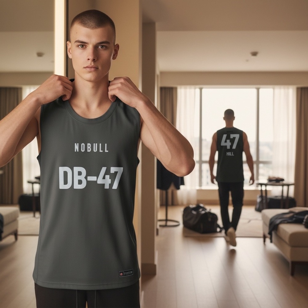 NOBULL‎ NFL Combine Authentic DB-47 Hill Tank Top Gray Mens Large Muscle Shirt